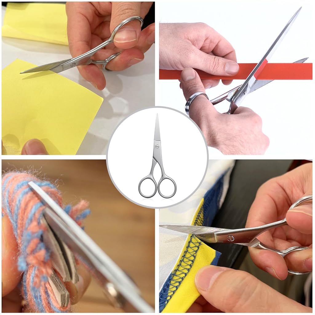 MAYCREATE® Small Grooming Scissors - Stainless Steel Facial Hair Trimmer with Pointed Tip MAYCREATE® Small Grooming Scissors - Stainless Steel Facial Hair Trimmer with Pointed Tip